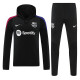 24/25  BAR Black Hooded  Tracksuit(白色胸花）