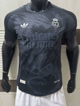 25/26 RMA  Feather Dragon Black Player Version Soccer Jersey