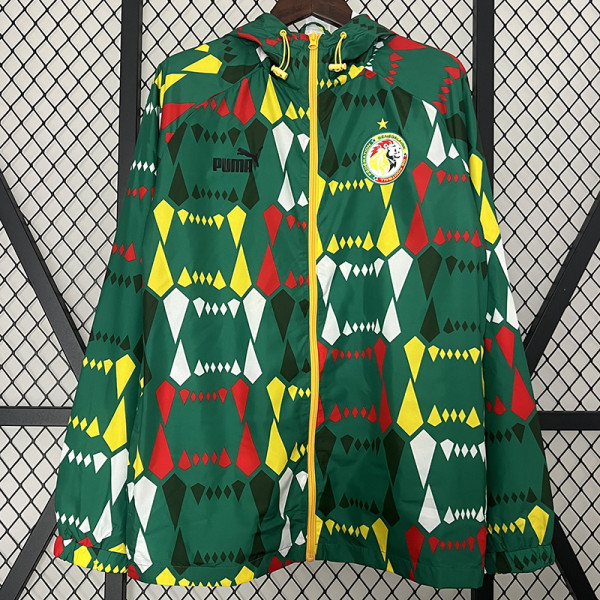 2024 Senegal Green Windbreaker(连帽)
