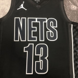 22/23 NETS HARDEN #13 Black Top Quality Hot Pressing NBA Jersey (Trapeze Edition)
