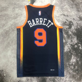 22/23 KNICKS BARRETT #9 Black Top Quality Hot Pressing NBA Jersey (Trapeze Edition) 飞人版