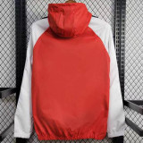 24/25 ARS Red &White Hooded Windbreaker