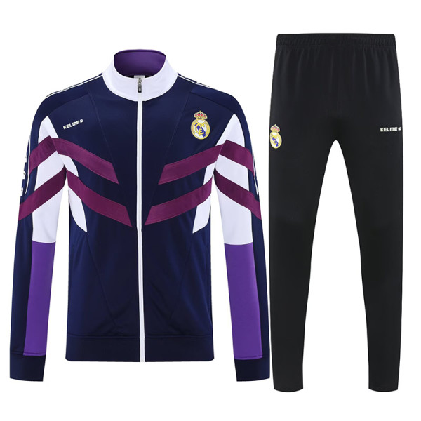 25/26 RMA  Royal Blue-Purple Retro Jacket Tracksuit#F02