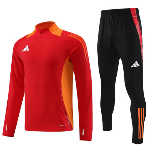 24/25 AD Red Half Zipper Sportswear # 801红色(半拉链)