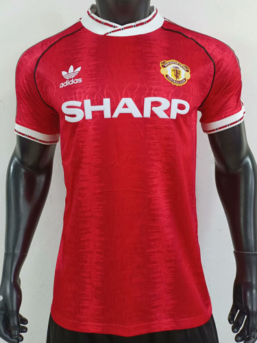 1991/1992 Man Utd Home Retro  Player Version Soccer Jersey球员
