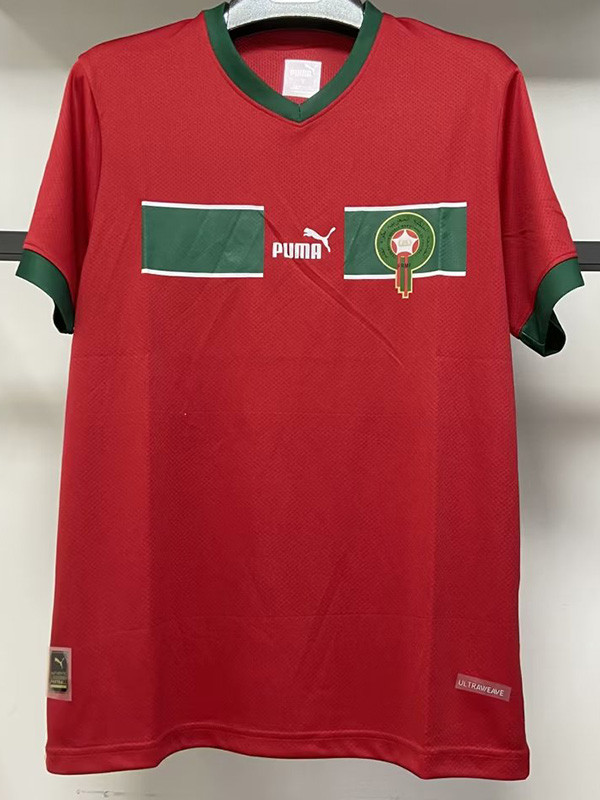 22/23 Morocco Home World Cup Fans Soccer Jersey