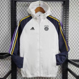 24/25 Bayern White & Royal Blue Hooded Windbreaker