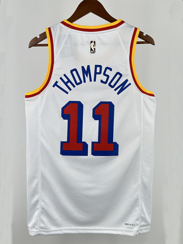 24/25 WARRIORS THOMPSON # 11 White Retro Top Quality Hot Pressing NBA Jersey