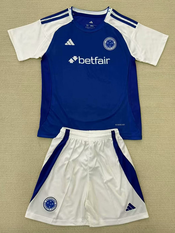 25/26 Cruzeiro Home Kids Soccer Jersey