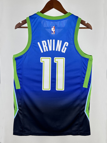 Dallas Mavericks LRVING #11 Blue Gradient Top Quality Hot Pressing  NBA Jersey
