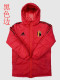 22/23 Belgium Red Hooded Cotton Coat Black Edge (黑色边) 棉衣