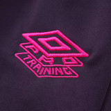 24/25 West Ham Purple Half Pull Tracksuit  (紫色、半拉链)