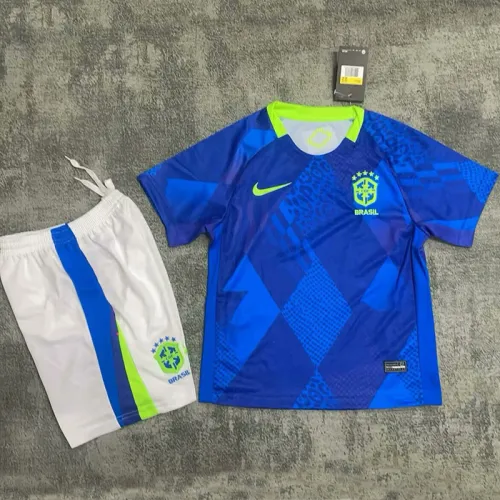 25/26 Brazil Away Kids  Soccer Jersey