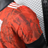 25/26 Man Utd Maroon Special Edition Player Version Soccer Jersey(黑圆领）