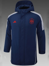 24/25 Spain Royal Blue Hooded Cotton Coat G232 24/25 Spain Royal Blue Hooded Cotton Coat G232