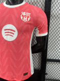 25 /26 BAR Pink Special Edition Player Version Soccer Jersey(白色大胸花）
