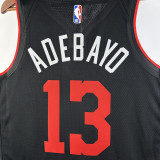 23/24 HEAT ADEBAYO #13 Black City Edition Top Quality Hot Pressing NBA Jersey (V领）