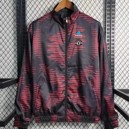 2023 Man Utd Maroon & Black Double Sided Windbreaker (双面风衣)