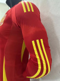 2024 Spain Home  Long Sleeve Player Version Soccer Jersey(长袖)