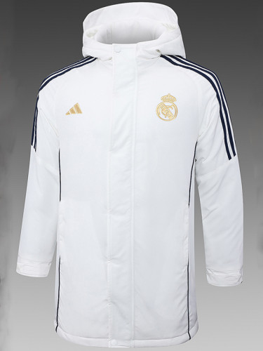 24/25 RMA White Hooded Cotton Coat (金标)帽棉衣