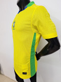 25/26 Brazil Home  Player Version Soccer Jersey（带星）