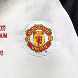 2010/2011 Man Utd Away White Retro Soccer Jersey (欧冠版、胸前字)