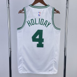 22/23 CELTICS HOLIOAY #4 White Home Top Quality Hot Pressing NBA Jersey
