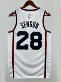 24/25 ROCKETS SENGUN #28White City Edition Home Top Quality Hot Pressing NBA Jersey