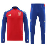 24/25 Spain  Red Half Pull Tracksuit (半拉链)