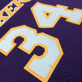 2000 LAKERS O‘NEAL #34 Purple Retro Top Quality Hot Pressing NBA Jersey(V领)