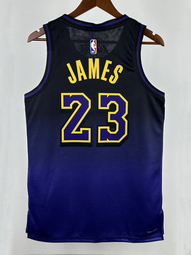 24/25 LAKERS JAMES#23 Royal Blue City Edition Top Quality Hot Pressing NBA Jersey