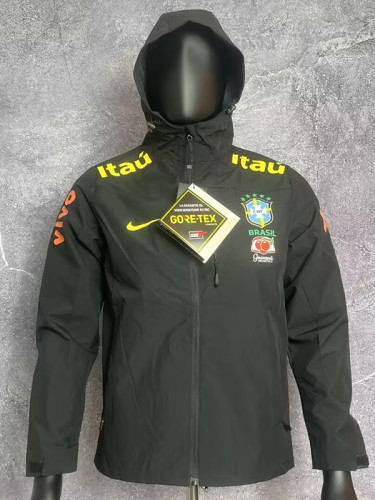 2024 Brazil Black Thin Style Windbreaker T09(连帽）