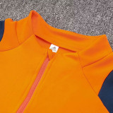 24/25 Man Utd Orange  Half Pull Tracksuit  (橙色、半拉链)