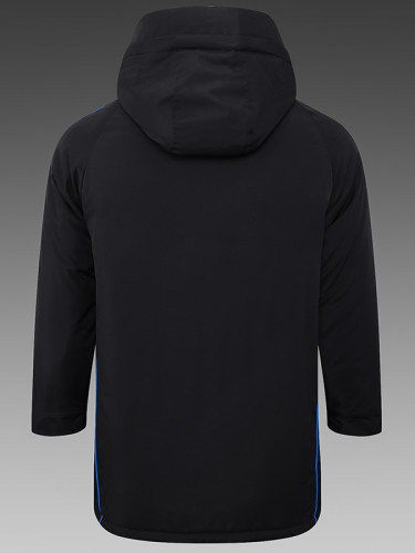 24/25 Internacional Black Hooded Cotton Coat 黑连帽棉衣