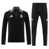 24/25 Al-Nassr Black Half Pull Tracksuit  (半拉链)