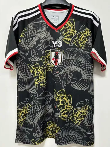 25/26 Japan(Y-3) Koi Fish Black Player Version  Soccer Jersey