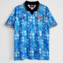 1990 England Away Blue Retro Soccer Jersey 1990 England Away Blue Retro Soccer Jersey