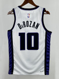 23/24 Kings DeROZAN #10 White Home Top Quality Hot Pressing NBA Jersey