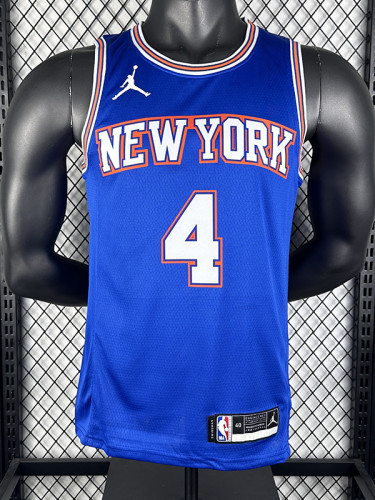 21/22 KNICKS ROSE #4 Blue Top Quality Hot Pressing NBA Jersey (Trapeze Edition) 飞人版