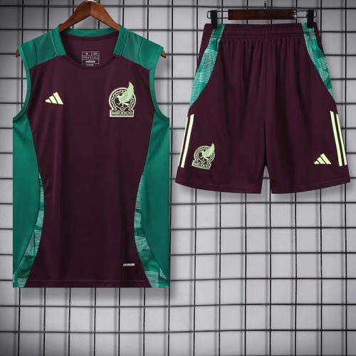 24/25  Mexico maroon Tank top and shorts suit