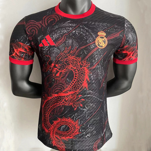 25/26 RMA Red Dragon Special Edition Black  Fans Soccer Jersey