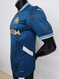 24/25 Marseille  Away Player Version Soccer Jersey(Print all Sponsor)前后广告