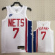 22/23 Nets DURANT #7 White Top Quality Hot Pressing NBA Jersey (Retro Logo)