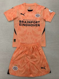 24/25 PSV Orange Goalkeeper Kids Soccer Jersey