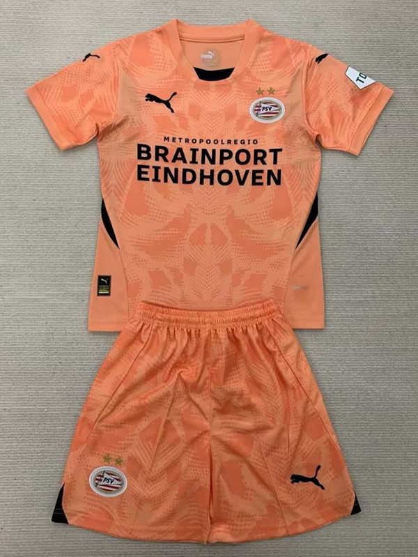 24/25 PSV Orange Goalkeeper Kids Soccer Jersey