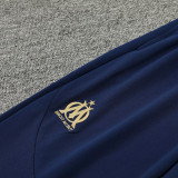 24/25 Marseille Deep Lake Blue Print Half Pull Tracksuit  (半拉链)