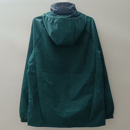 2025  Man Utd Green Hooded Windbreaker连帽