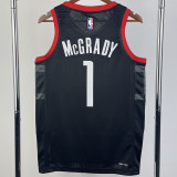 23/24 Rockets McGRADY #1 Black Top Quality Hot Pressing NBA Jersey (Trapeze Edition)飞人版