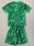 24/25 Italy Green Goalkeeper Kids Soccer Jersey