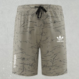 2025 RF-M556 AD khaki Cracked Digital Printed Casual Fitness Shorts#带三叶草